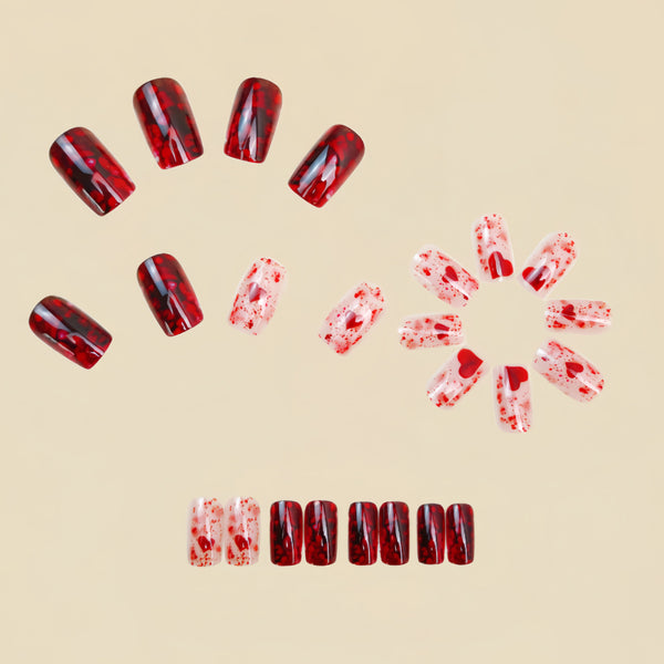12 Sizes-24 Pcs Press On Nails Y1669