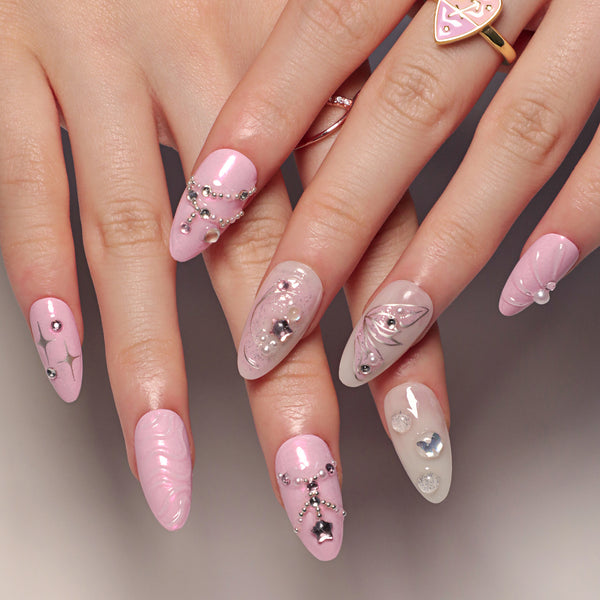 12 Sizes-24 Pcs Press On Nails JP3401