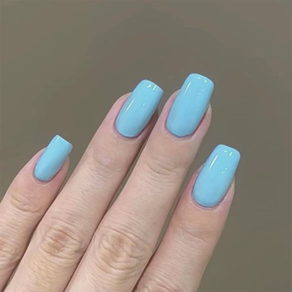 12 Sizes-24 Pcs Press On Nails Solid-2-24pcs
