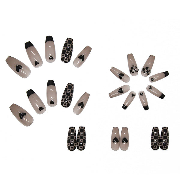 12 Sizes-24 Pcs Press On Nails Z178