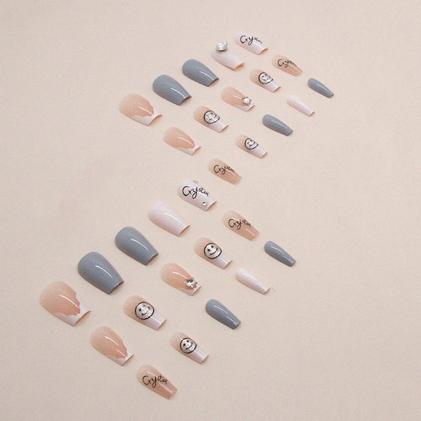 12 Sizes-24 Pcs Press On Nails Z773
