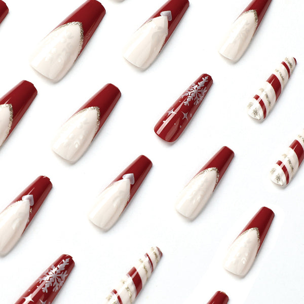 12 Sizes-24 Pcs Press On Nails JP1916