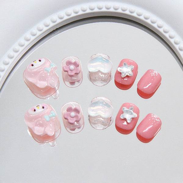 12 Sizes-24 Pcs Press On Nails K031
