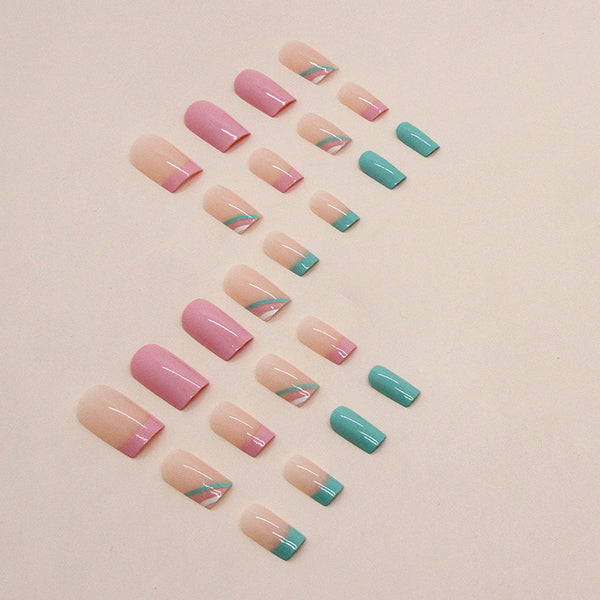 12 Sizes-24 Pcs Press On Nails W1211