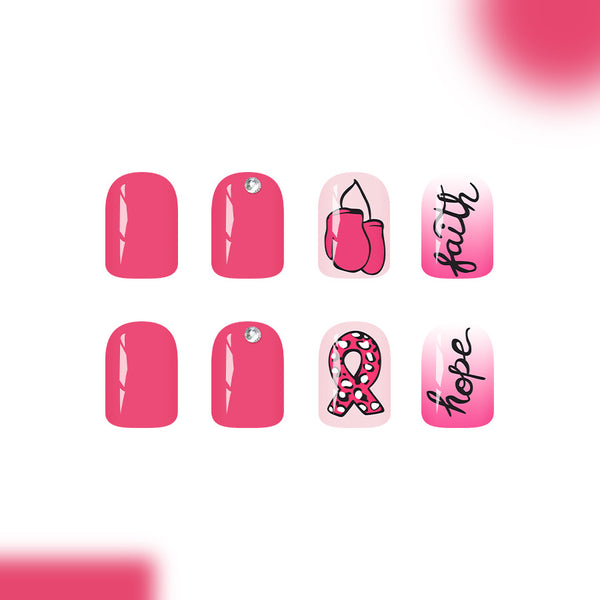12 Sizes-24 Pcs Press On Nails C1331