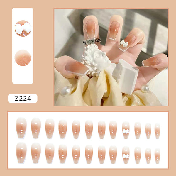 12 Sizes-24 Pcs Press On Nails Z224