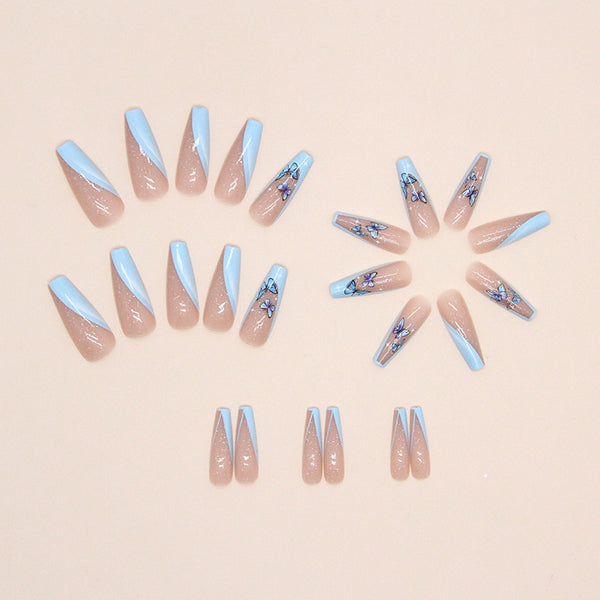 12 Sizes-24 Pcs Press On Nails W834