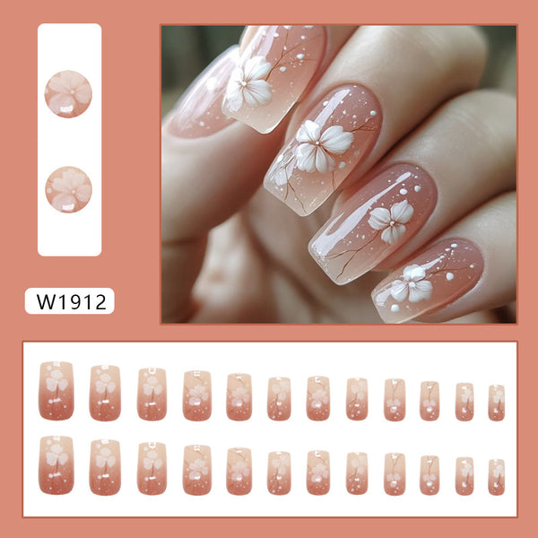 12 Sizes-24 Pcs Press On Nails W1912