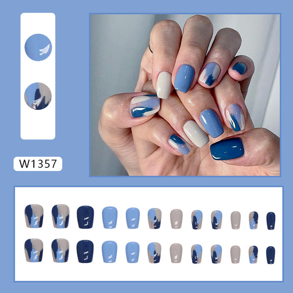 12 Sizes-24 Pcs Press On Nails W1357