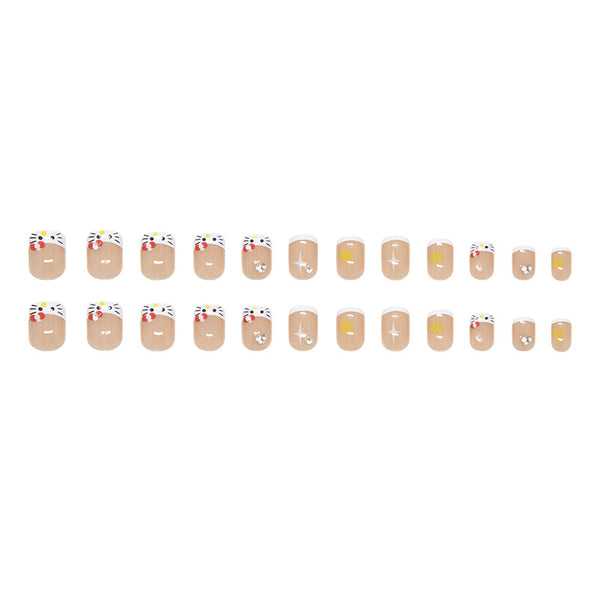 12 Sizes-24 Pcs Press On Nails Z1018
