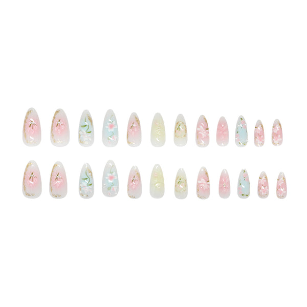 12 Sizes-24 Pcs Press On Nails Z1128