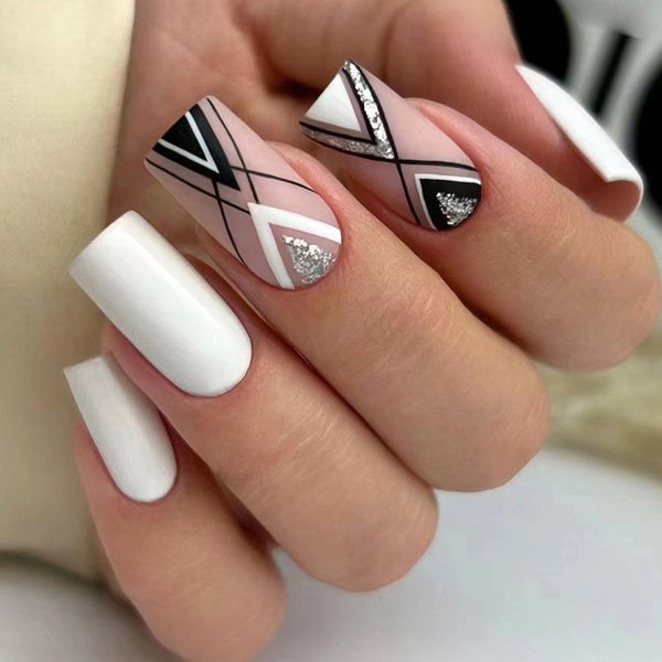 12 Sizes-24 Pcs Press On Nails W470