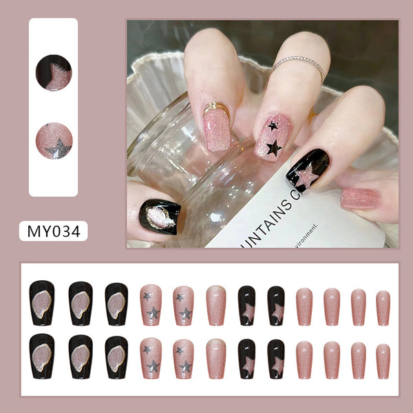 12 Sizes-24 Pcs Press On Nails MY034