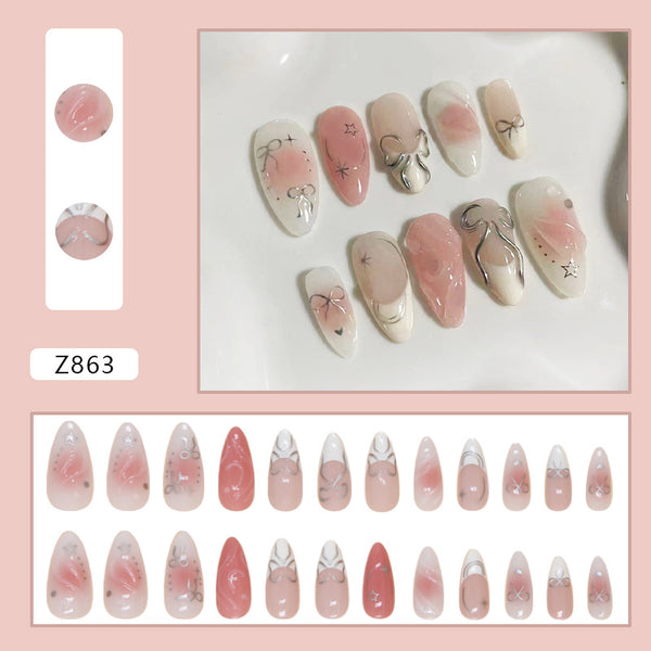 12 Sizes-24 Pcs Press On Nails Z862