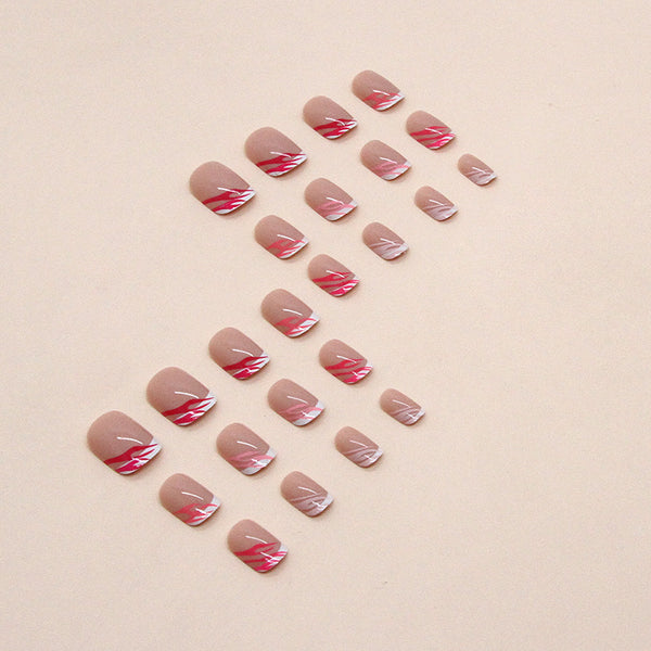 12 Sizes-24 Pcs Press On Nails W984