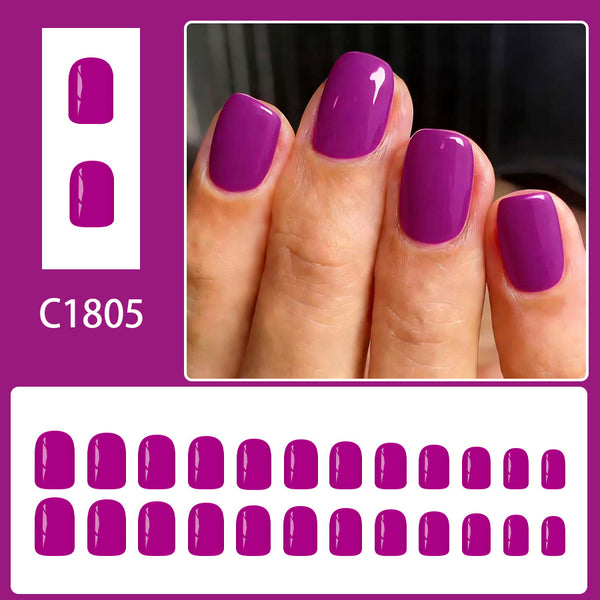 12 Sizes-24 Pcs Press On Nails C1805