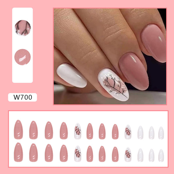 12 Sizes-24 Pcs Press On Nails W700