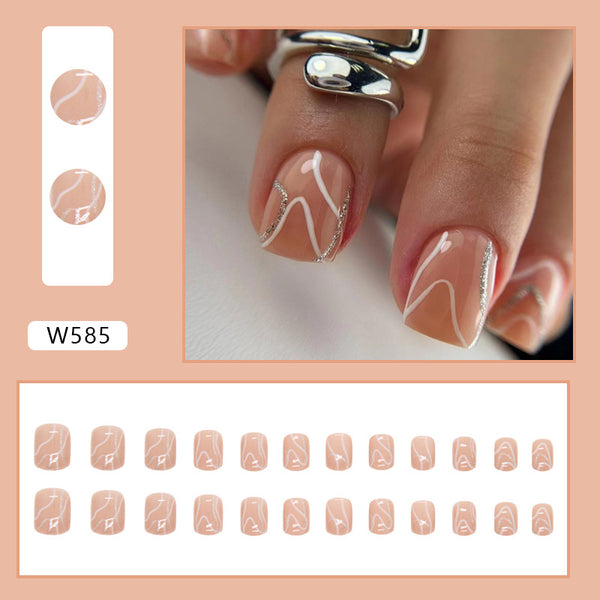 12 Sizes-24 Pcs Press On Nails W563