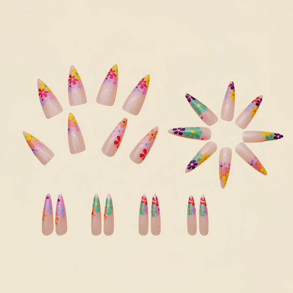 12 Sizes-24 Pcs Press On Nails Y153