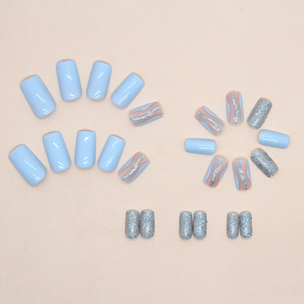 12 Sizes-24 Pcs Press On Nails W997