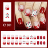 12 Sizes-24 Pcs Press On Nails C1501