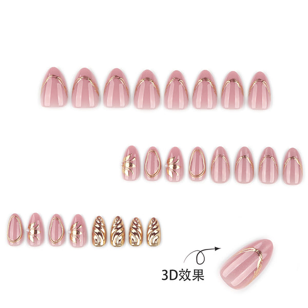 12 Sizes-24 Pcs Press On Nails JP4324