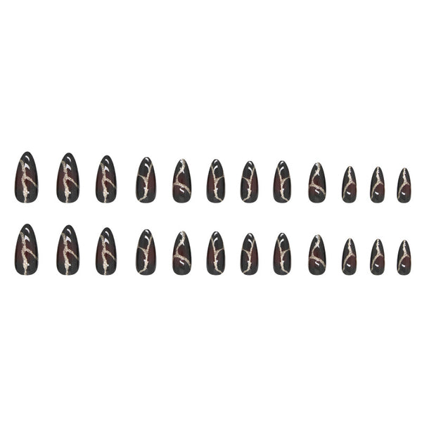 12 Sizes-24 Pcs Press On Nails W524