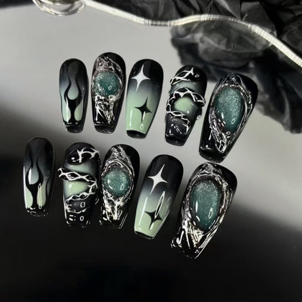 12 Sizes-24 Pcs Press On Nails W1786