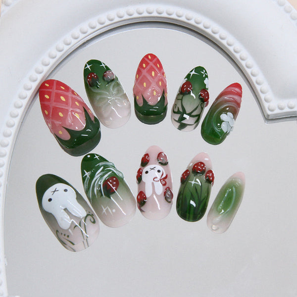 12 Sizes-24 PcsPress On Nails W2060