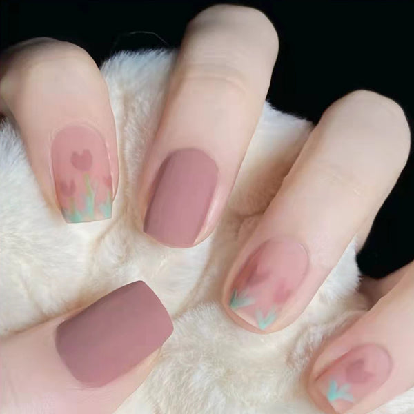 12 Sizes-24 Pcs Press On Nails R346