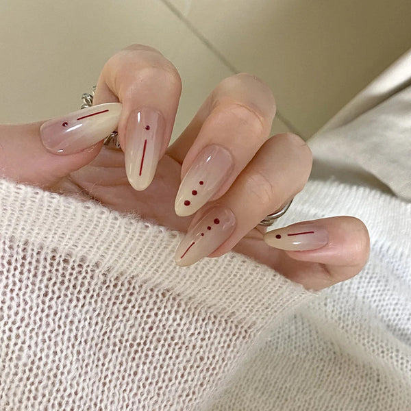 12 Sizes-24 Pcs Press On Nails R973