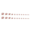 12 Sizes-24 Pcs Press On Nails F097