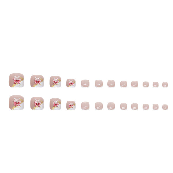 12 Sizes-24 Pcs Press On Nails F097