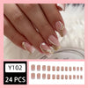 12 Sizes-24 Pcs Press On Nails Y102