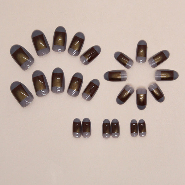 12 Sizes-24 Pcs Press On Nails W1398