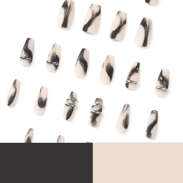 12 Sizes-24 Pcs Press On Nails JP2613