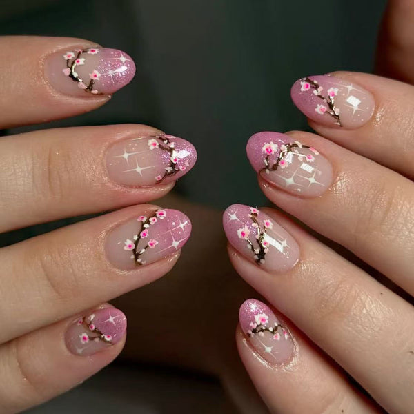 12 Sizes-24 Pcs Press On Nails C967