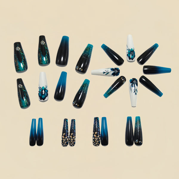 12 Sizes-24 Pcs Press On Nails Y1571