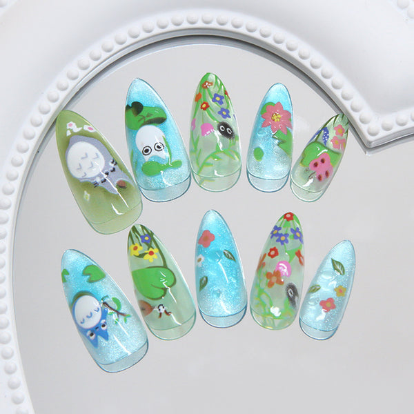 12 Sizes-24 Pcs Press On Nails W2039