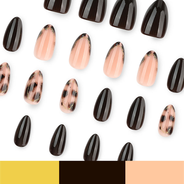 12 Sizes-24 Pcs Press On Nails JP4527
