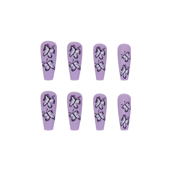12 Sizes-24 Pcs Press On Nails W049