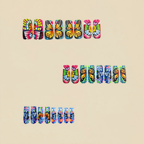 12 Sizes-24 Pcs Press On Nails Y613