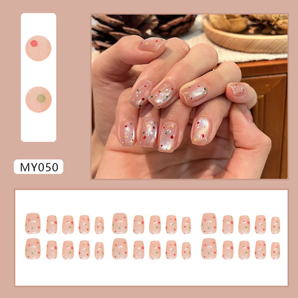 12 Sizes-24 Pcs Press On Nails MY050