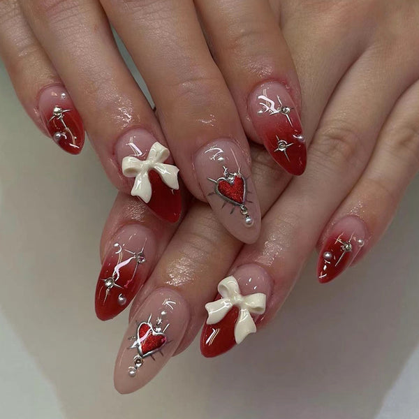 12 Sizes-24 Pcs Press On Nails JP3138