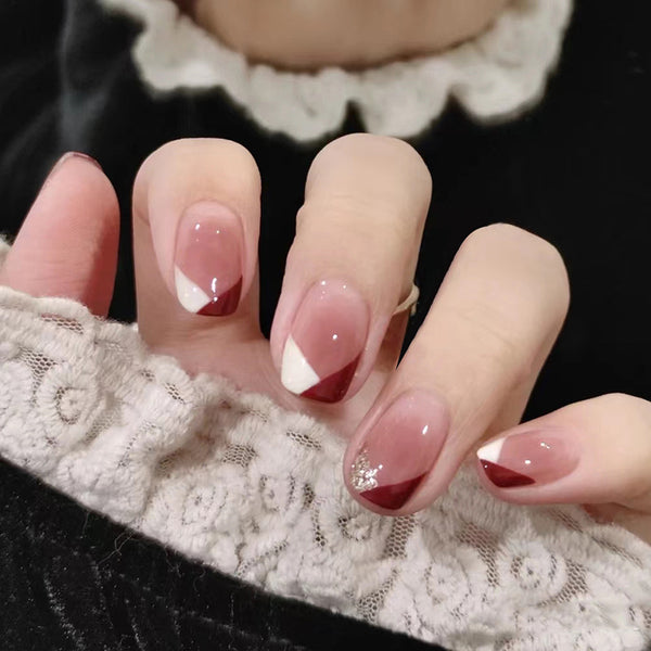 12 Sizes-24 Pcs Press On Nails R706