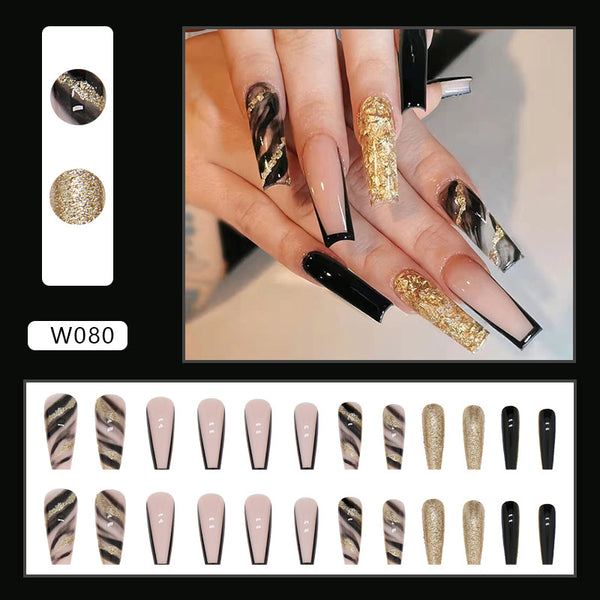 12 Sizes-24 Pcs Press On Nails W080