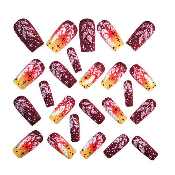 12 Sizes-24 Pcs Press On Nails Y1643