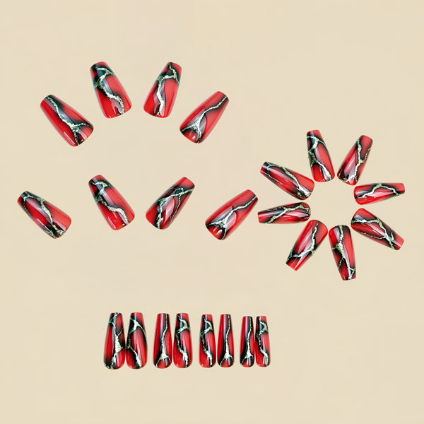 12 Sizes-24 Pcs Press On Nails Y2002