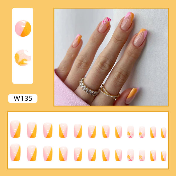 12 Sizes-24 Pcs Press On Nails W135