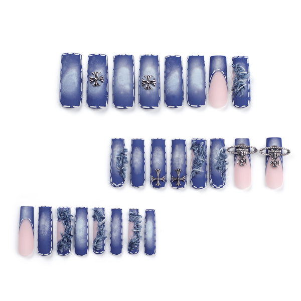 12 Sizes-24 Pcs Press On Nails JP2833